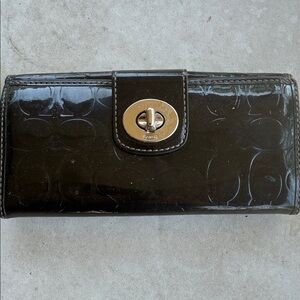 Coach Black Embossed Women's Wallet